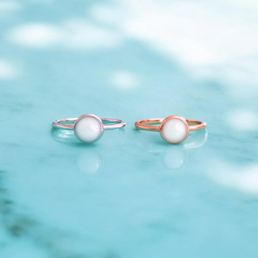 Memorial Birthstone Ring Set for Ashes, Hair, Fabric, Breastmilk