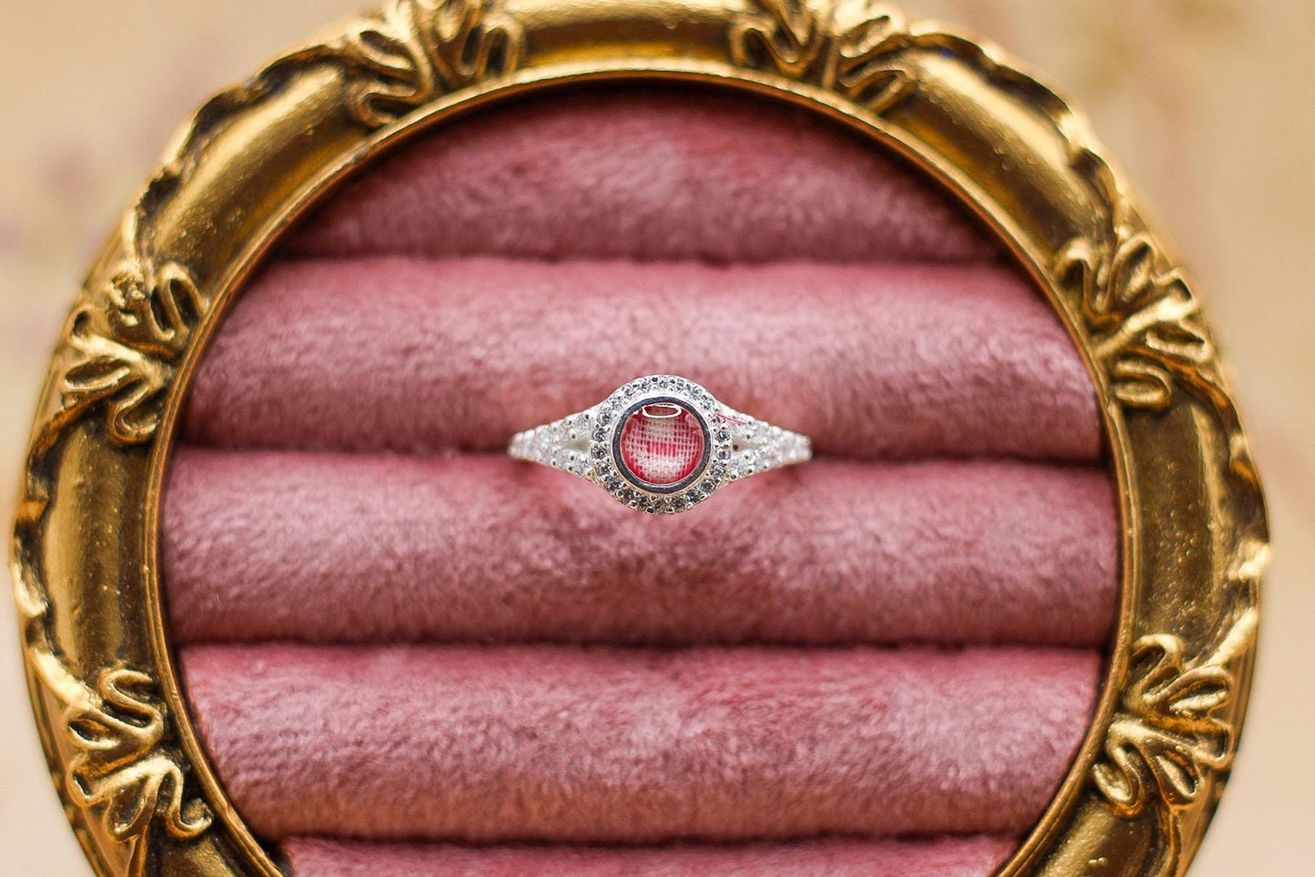 Memorial Ring for Ashes, Hair, Fabric, Breastmilk