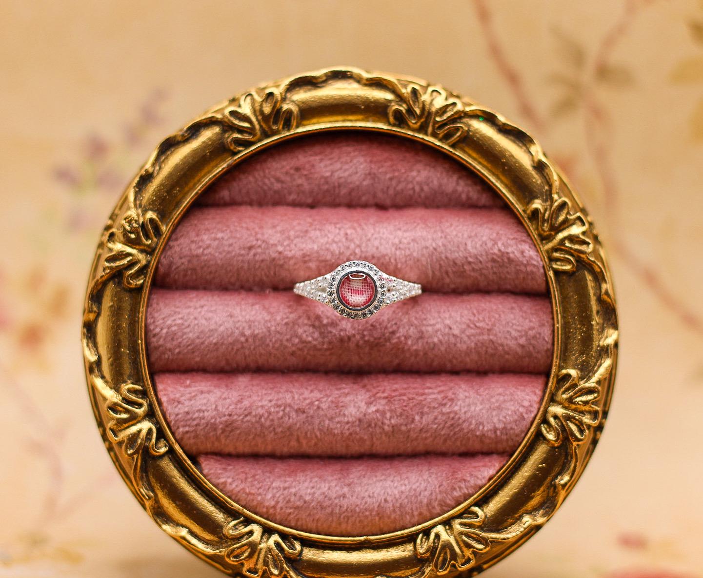 Memorial Ring for Ashes, Hair, Fabric, Breastmilk