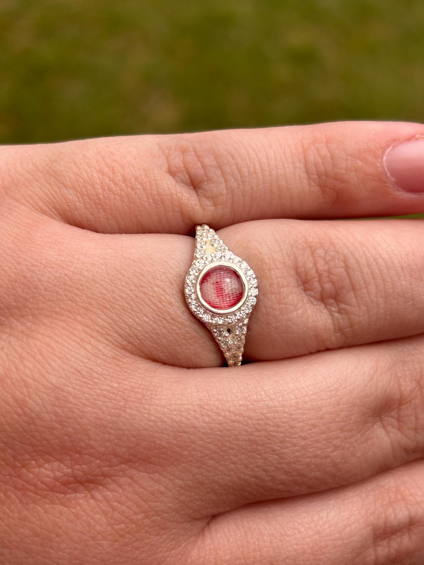 Memorial Ring for Ashes, Hair, Fabric, Breastmilk