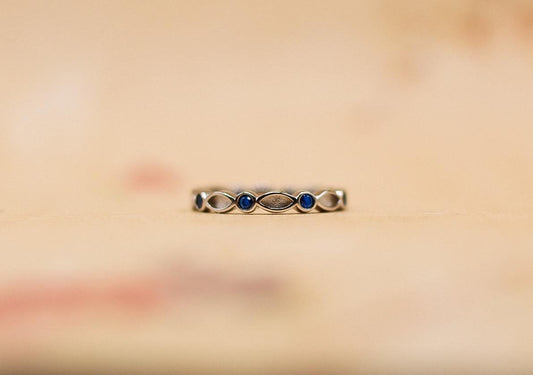 Women's Elvis Owned Clothing Swatch Band Ring-Birthstone Customized- With Letter of Authenticity