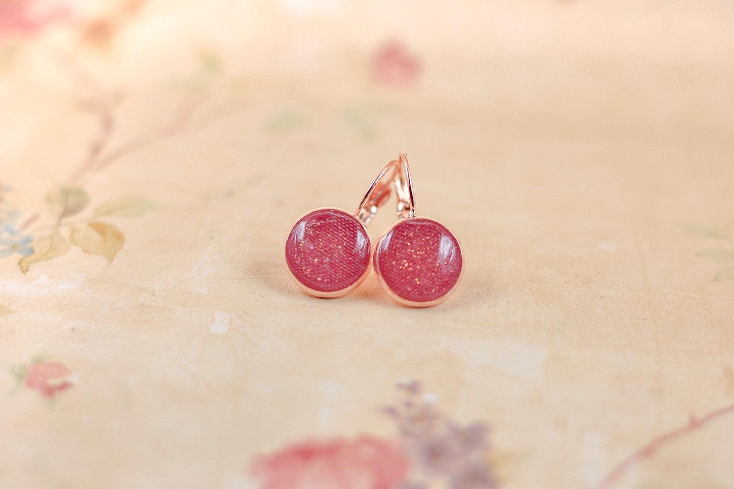 Elvis owned clothing swatch drop earrings with letter of authenticity
