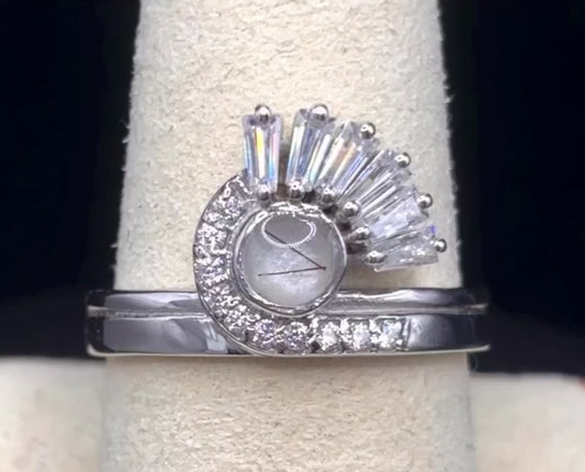 READY TO SHIP- The Satnin’ Ring featuring fabric from Elvis owned clothing with strands of hair